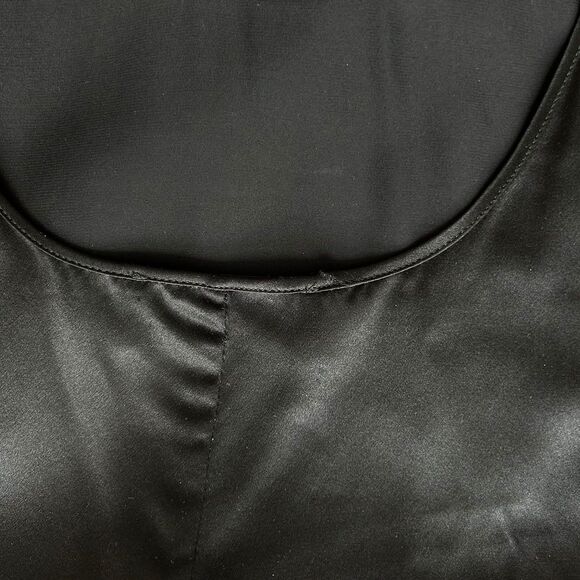 Le Merceau Black Open-Back Silk Slip Mini Dress XS/S - Picture 8 of 8